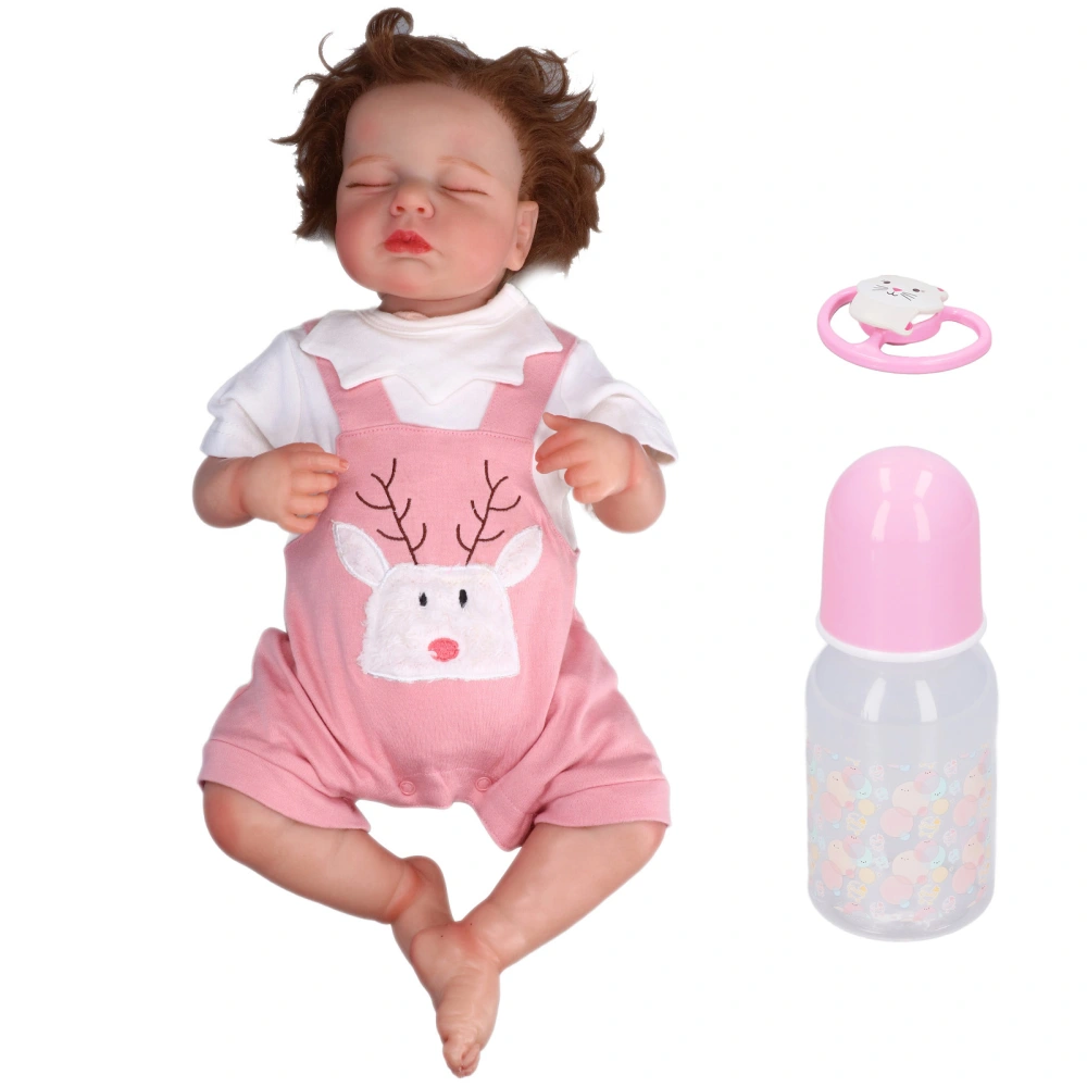 19in Reborn Baby Dolls Soft Silicone Movable Limbs Lifelike Baby Doll Toys with Beautiful Clothes