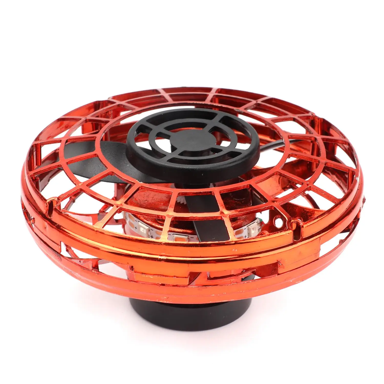 Mini Top Toy Hand Operated Drone with USB Charging for Kids Adults Gifts Flying Drone Toys with 360° Rotating and Shinning RGB LED Lights