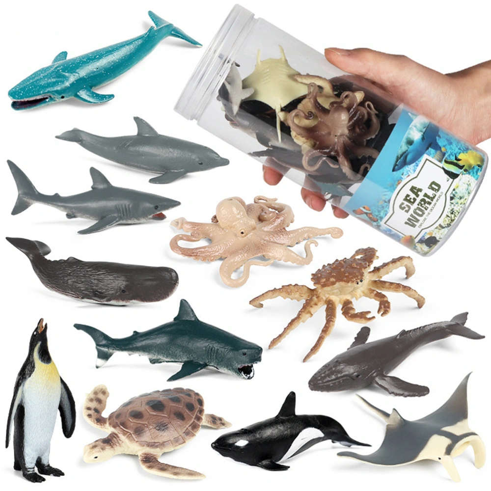 12Pcs Sea Animal Toys Set Realistic Sea Animal Figures Ocean Toy Playsets Plastic Animal Figurines for Kids Sea Lovers