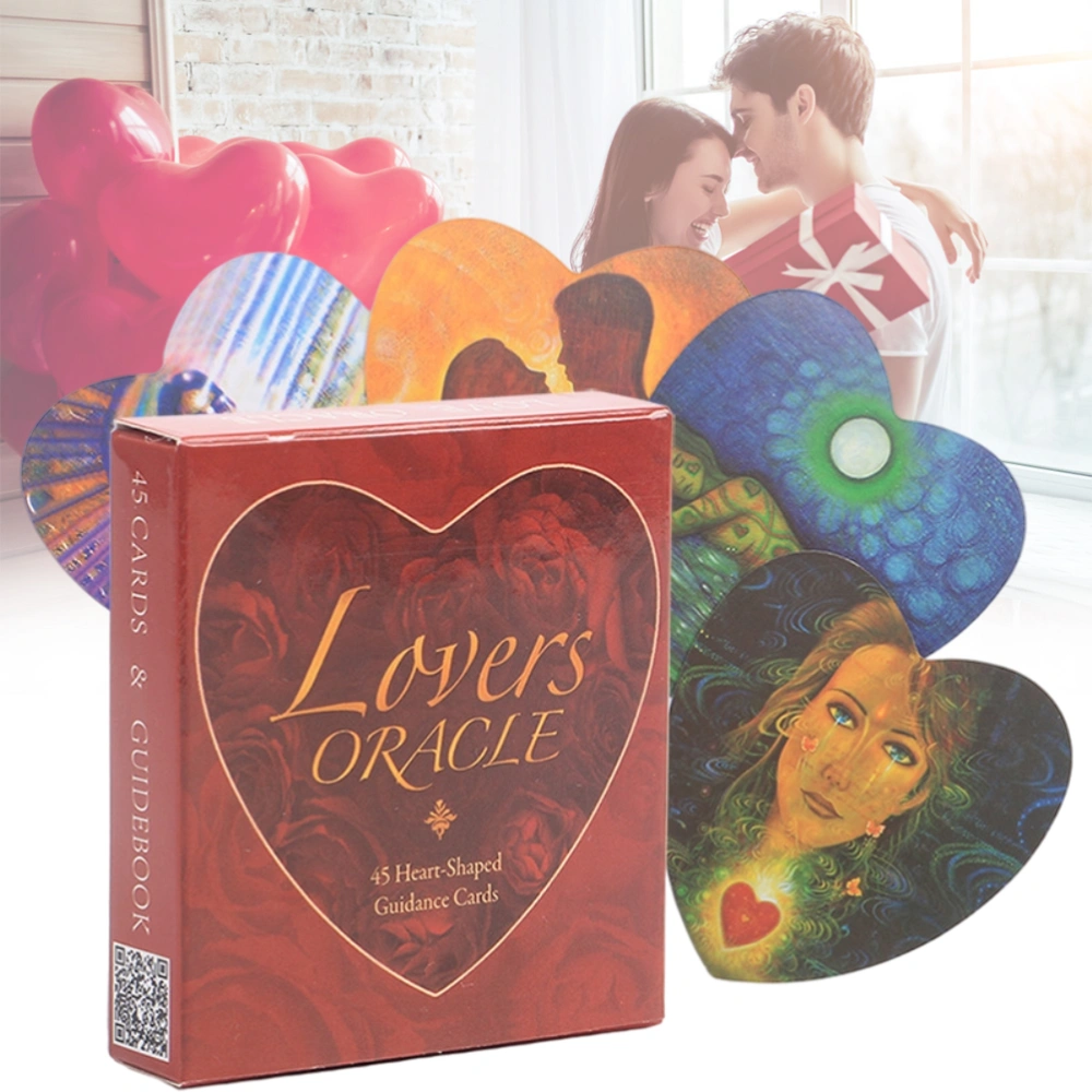 Love Destiny Card Place in Backpack or Pocket Portable Heart Shaped Fortune Telling Cards Tarot Deck Board Games Playing Cards