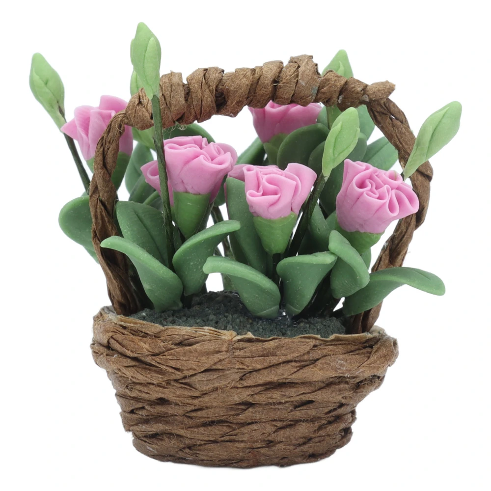 Miniature Flowers Exquisite Exterior Vivid Design Fine Workmanship Miniature Dollhouse Plants