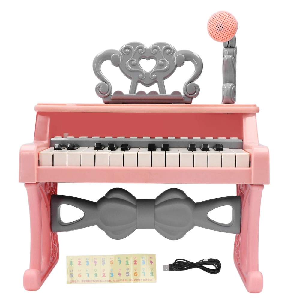 25 Key Piano Pink Children's Simulation Mini Electronic Piano Toy Musical Instrument