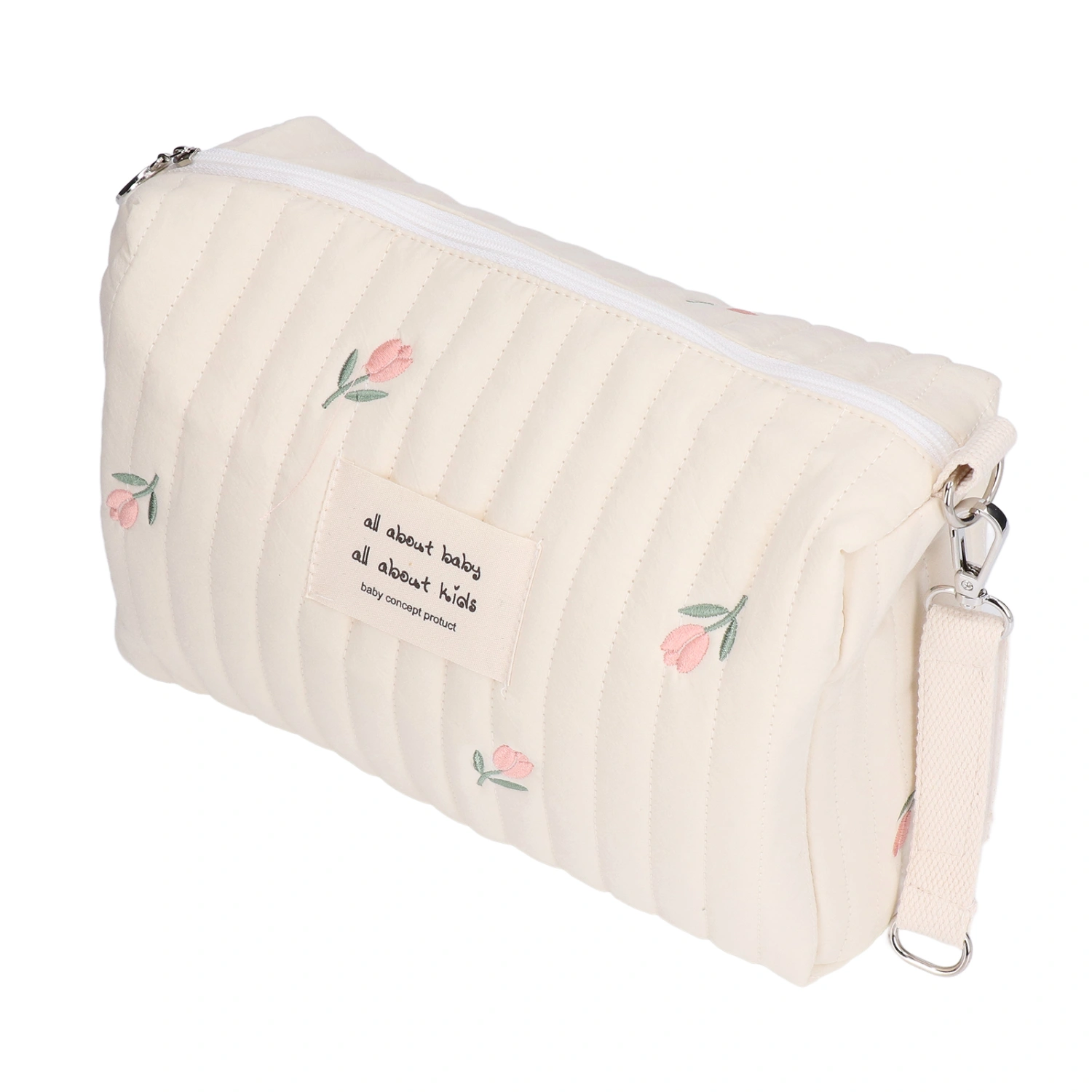 Multifunctional Portable Stroller Baby Diaper Bag Cute Pattern Nappy Diaper Storage BagTulipa Embroidery