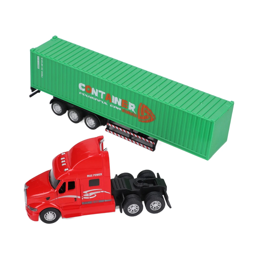 Container Truck Model 1:48 Vivid Exquisite Beautiful Decorative Toy Ornament for Above 3 Years OldGreen