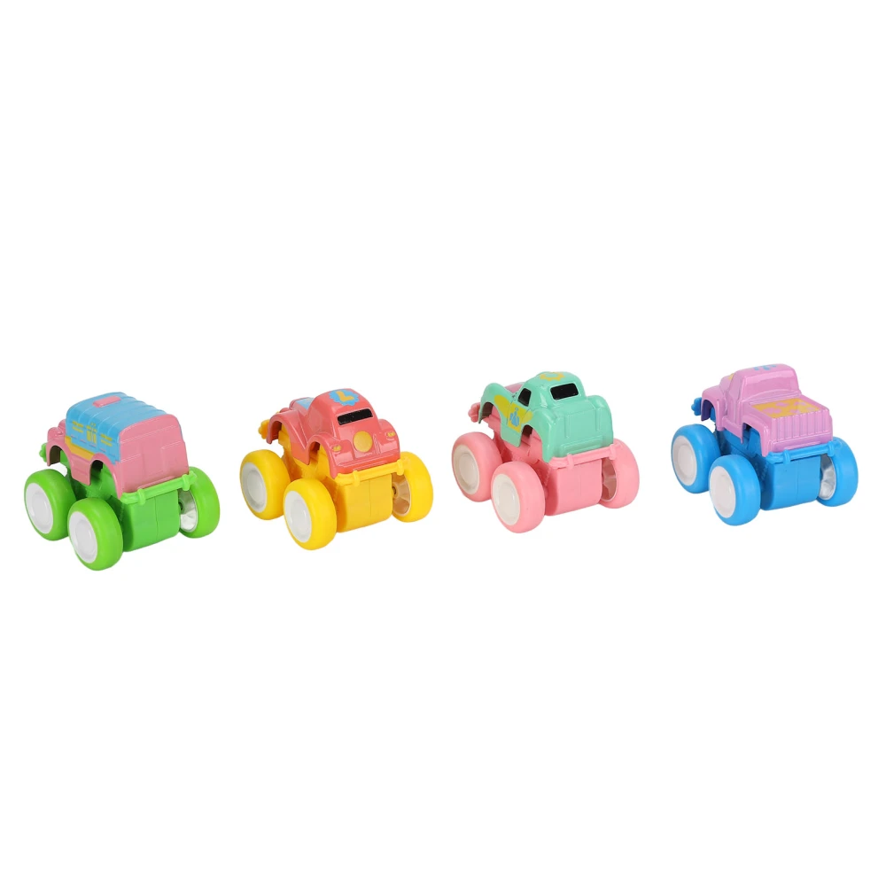 4pcs Pull Back Car Toys Cartoon Q Version Alloy Vehicle Toy Set for Ages 3 and Up Boys GirlsB