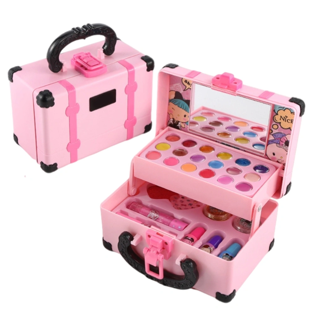 Girls Make Up Set Toys Pretend Play Cosmetic Bag Beauty Toy Makeup Tools Kit Children Pretend Play Toys