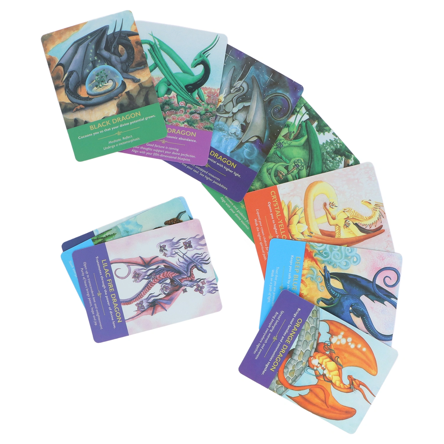 Tarot Cards Coated Paper Portable Interactive Dragon Oracle Cards for Divination Game
