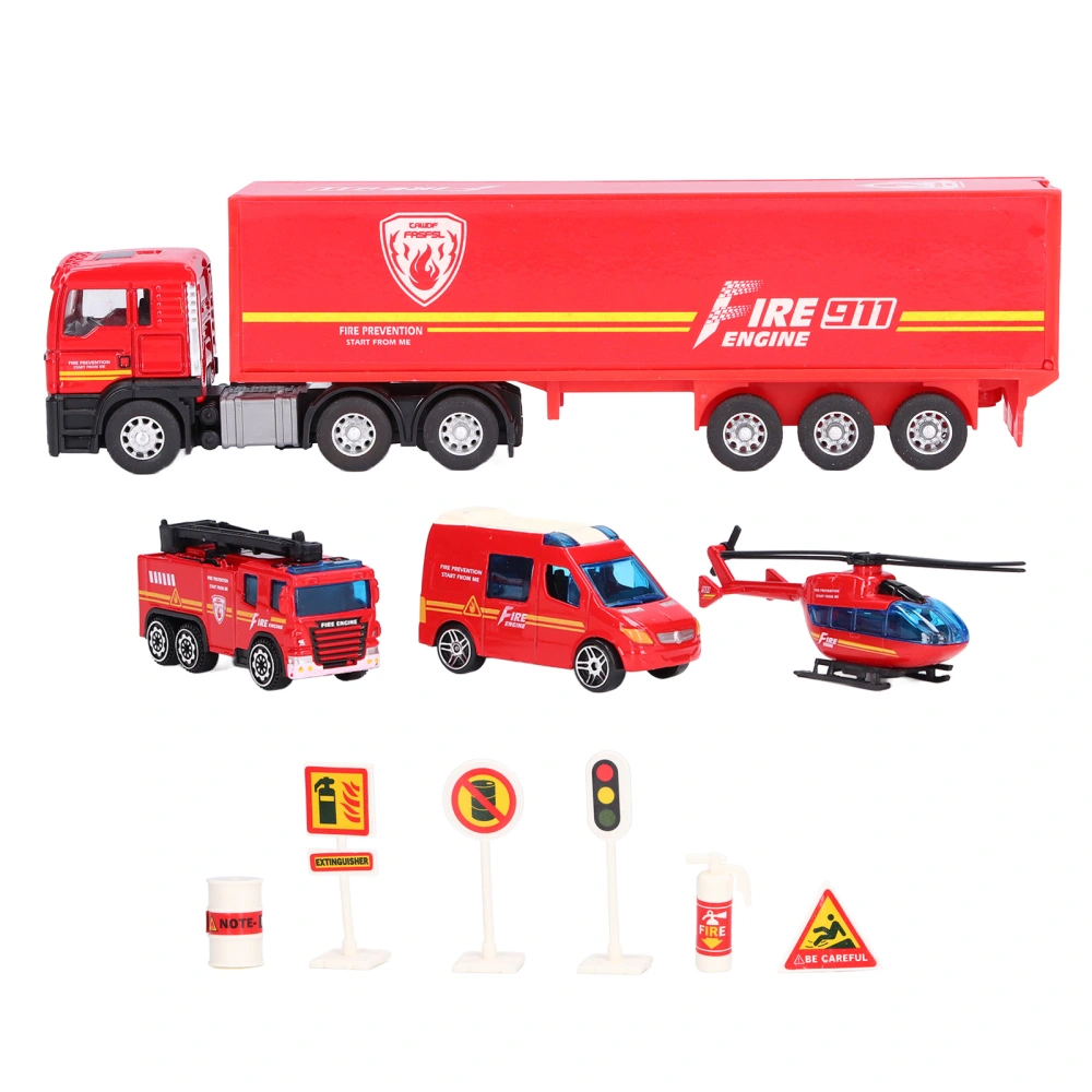 Fire Truck Toy Fine Workmanship Comfortable Grip Portable Multiple Types Model Fire Truck