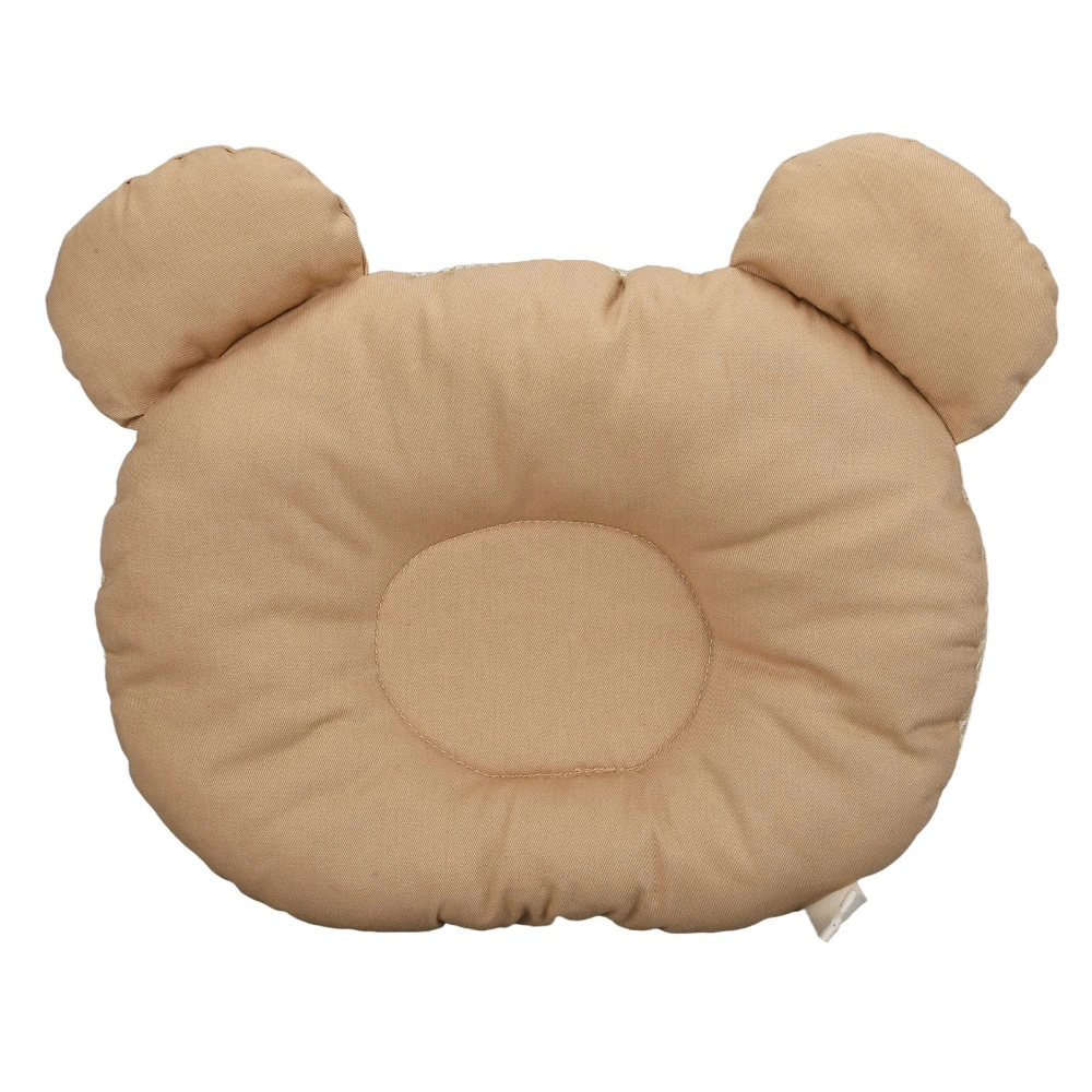 Baby Pillow Breathable Soft Prevent Flat Head Cute Newborn Head Shaping Support PillowBrown