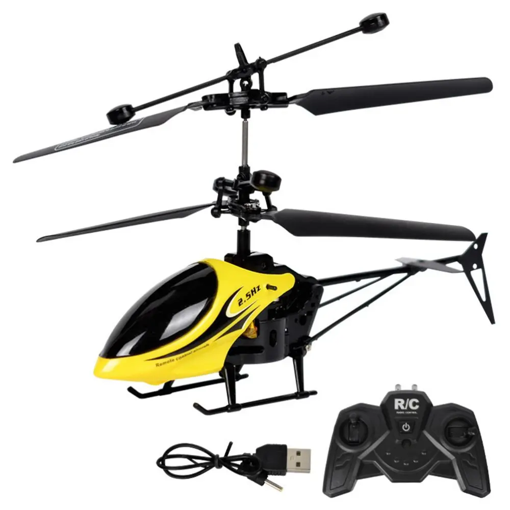 Remote Control Helicopter with Lights 2 Channel USB Charging Mini RC Helicopter for Outdoor or Indoor One Click Take off Landing Mini Aircraft Flying Toy