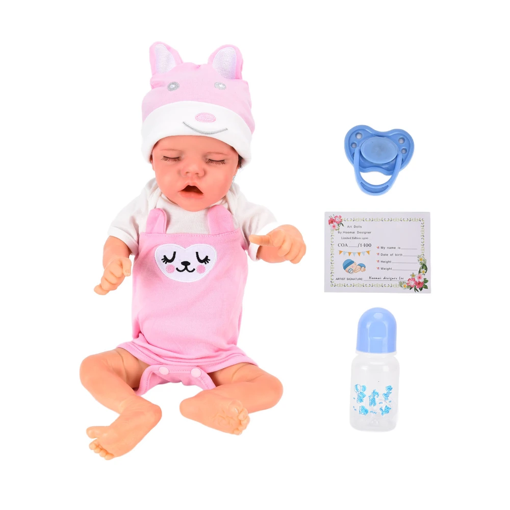 18inch Cute Lifelike Baby Girl Doll Movable Limbs Soft Vinyl Realistic Newborn Baby Doll