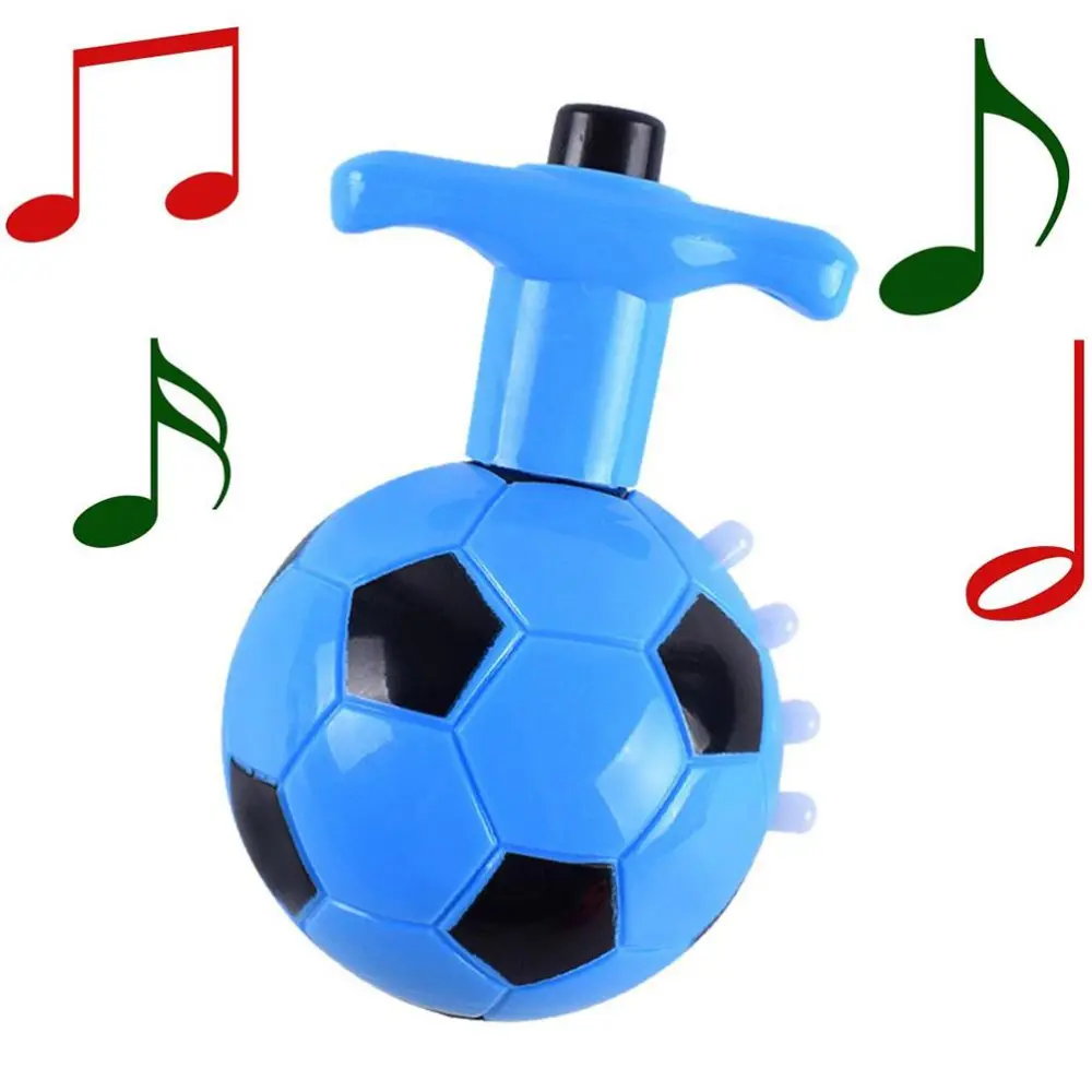 LED Light Up Flashing Rotary scope for Kids Music Flash Light Football Toy Electric Fingertip Rotating Toy