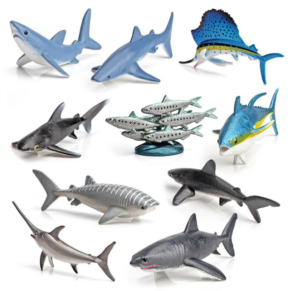 10 PCS Simulated Mini Animal Model Children Marine Life World Learning Toy Animal Figurines Ornaments for Kids Gift