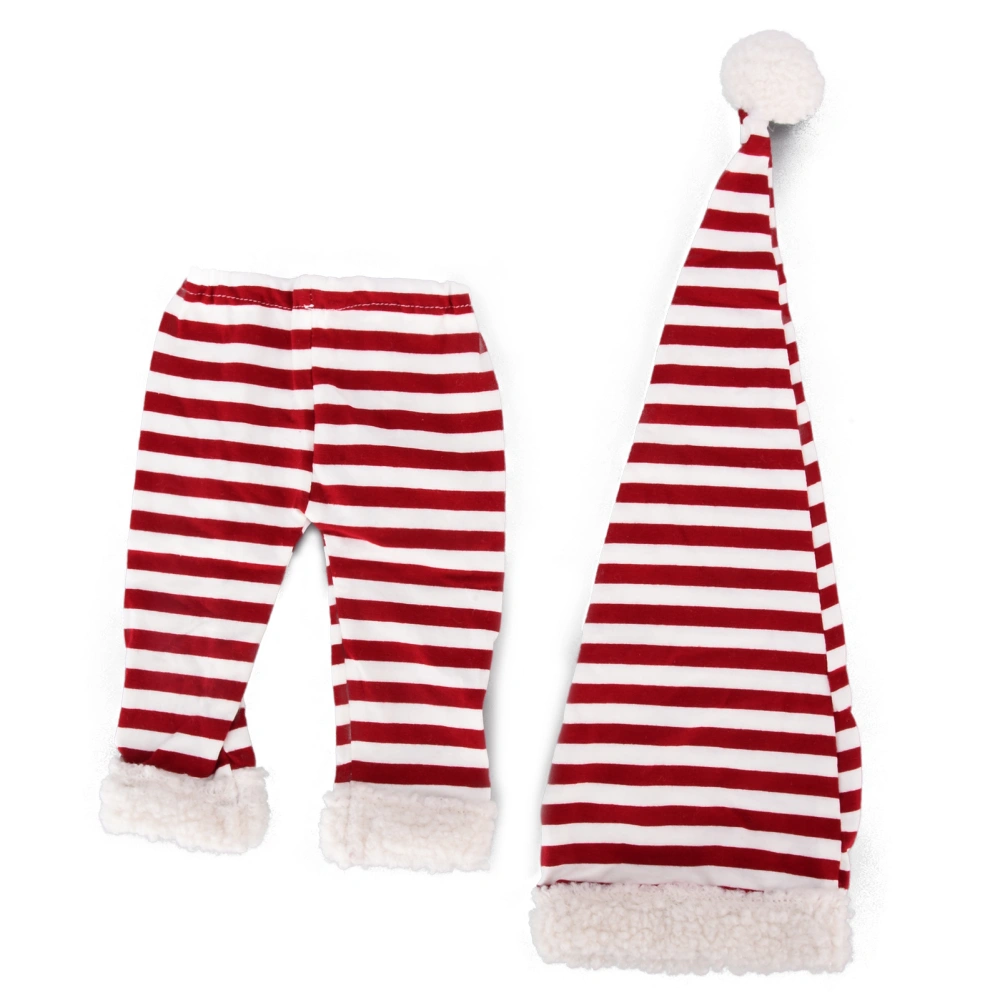 Baby Photography Outfit Cotton Red White Stripe Newborn Christmas Photo Props for Boys Girls(Hat Shorts )