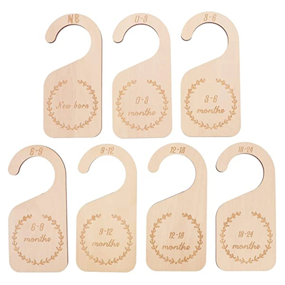 7Pcs Closet Wardrobe Divider Wooden Baby Closet Divider Cloth Organizer Nursery Closet Dividers Wardrobe Divider