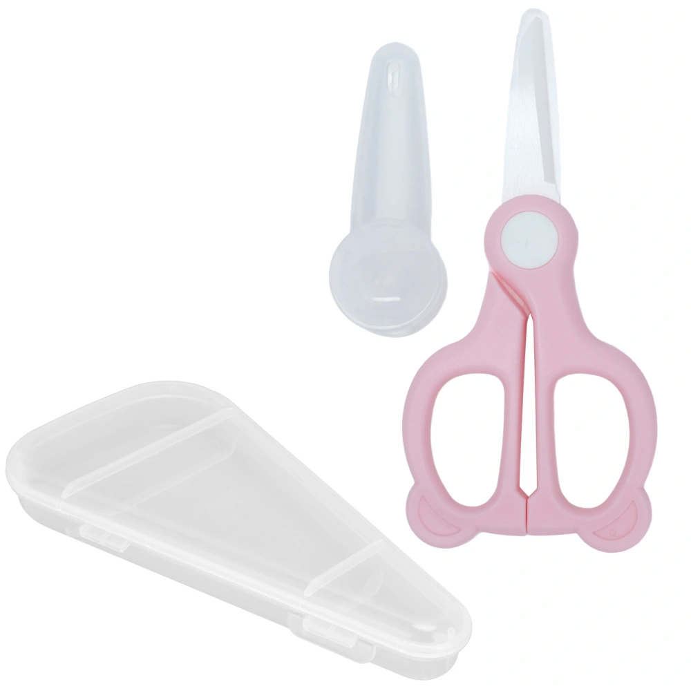 Baby Food Ceramic Scissors Infant Feeding Aid Scissors Portable for Baby Supplies HouseholdPink