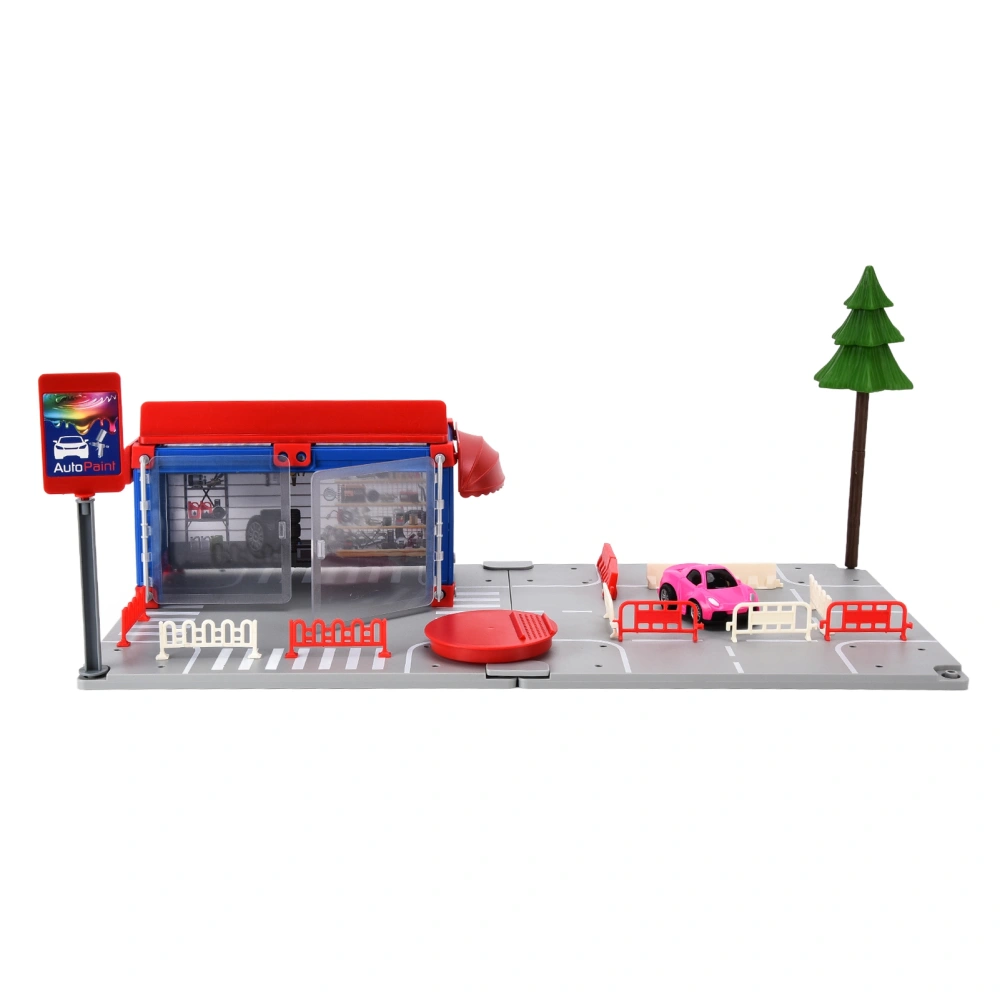 Car Service Station Set DIY Alloy City Building Blocks Toys 4S Station Scene Toys for 3 Year Old And Over Kids