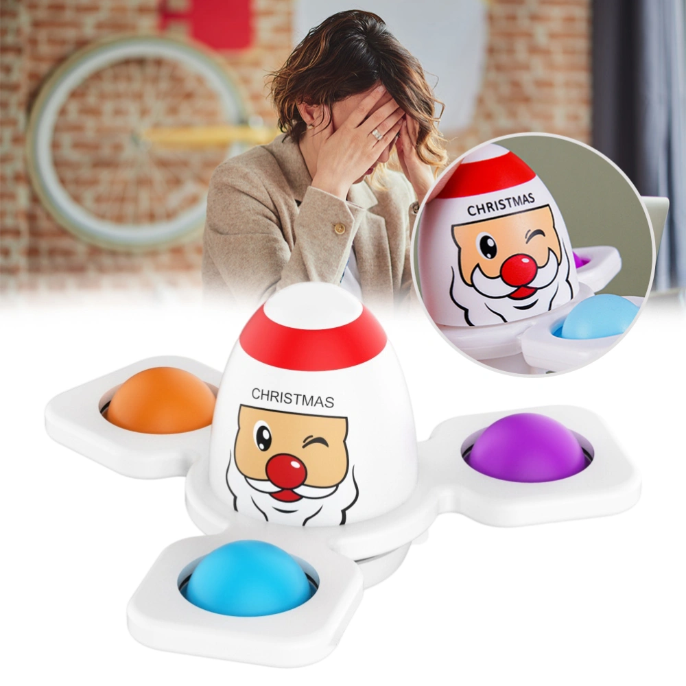 Push Bubble Sensory Toy Changing Face Santa Claus Fingertip Toy Decompression Toy for Kids and Adults