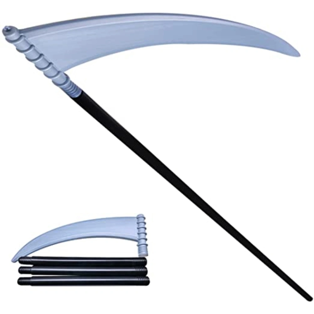 4 Section Splicing Grim Reaper Scythe Demon Trident Toy Halloween Cosplay Props