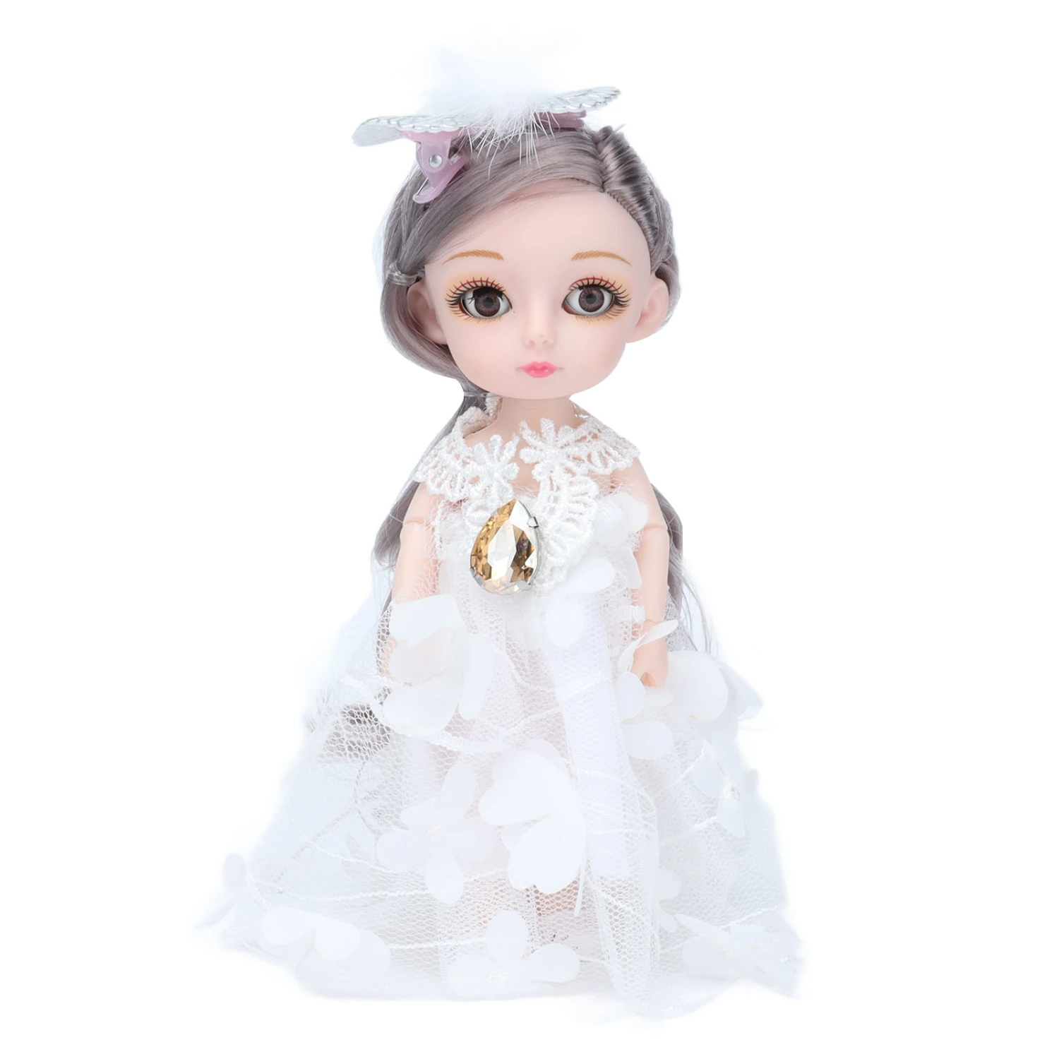 6.7inches Baby Doll Toys Movable Joints Beautiful Dressing Adorable Baby Girl Dolls with Clothes Shoes