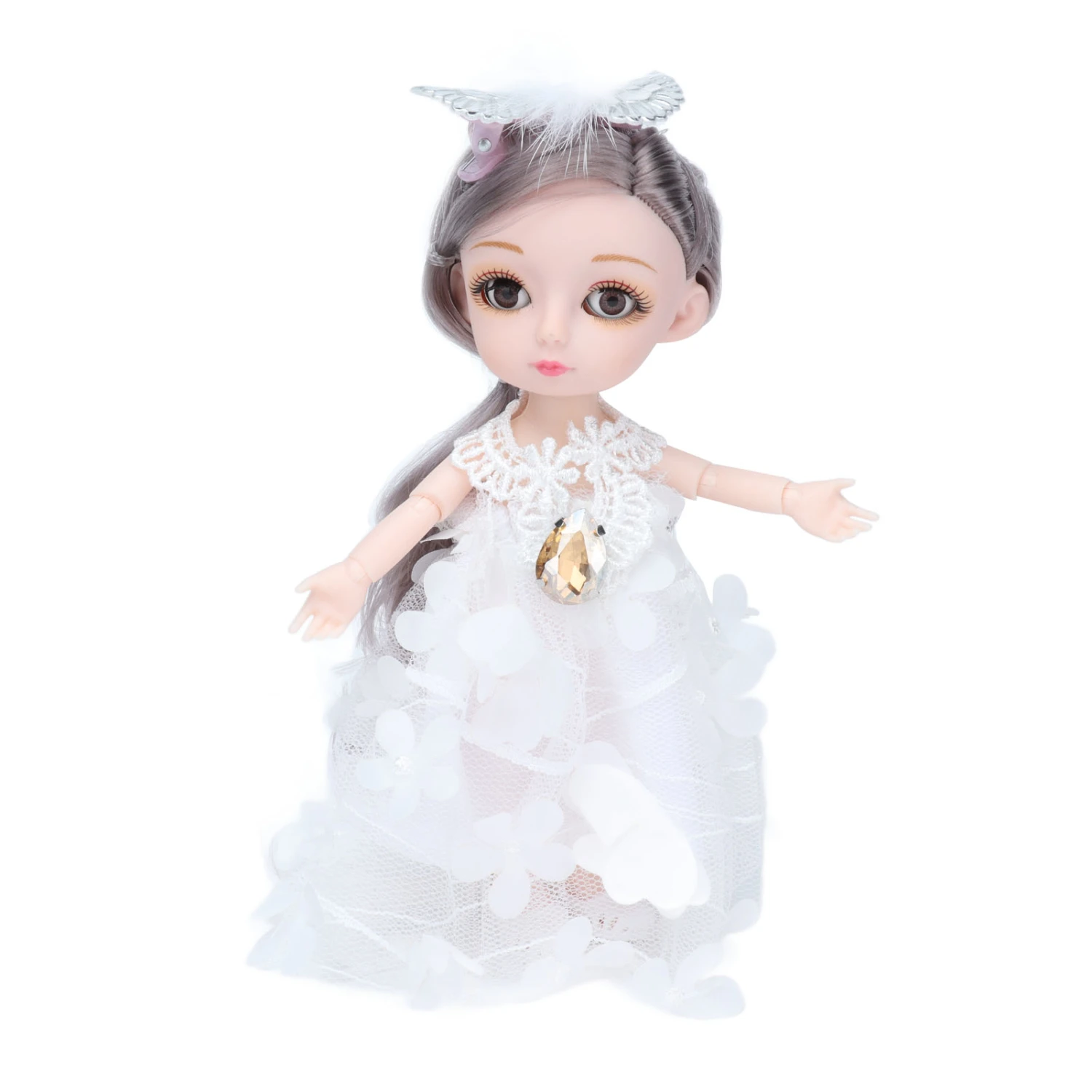6.7inches Baby Doll Toys Movable Joints Beautiful Dressing Adorable Baby Girl Dolls with Clothes Shoes