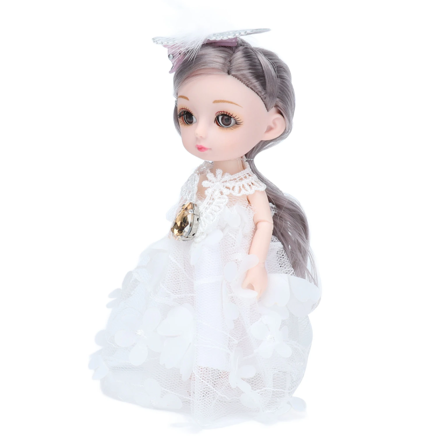 6.7inches Baby Doll Toys Movable Joints Beautiful Dressing Adorable Baby Girl Dolls with Clothes Shoes
