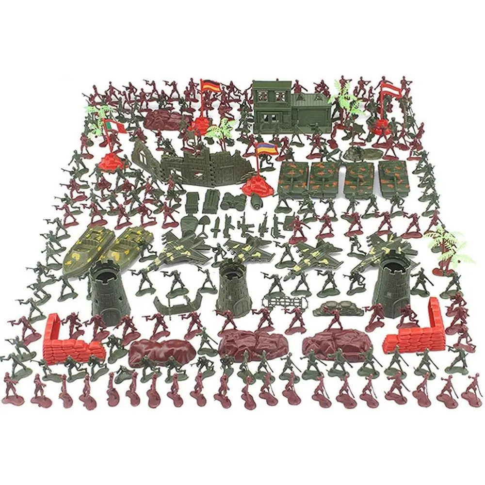 290 Pcs Mini Soldiers Figures Model Toy for Kids Soldier Playset with Accessories Army Men Kids Gift Children Toy