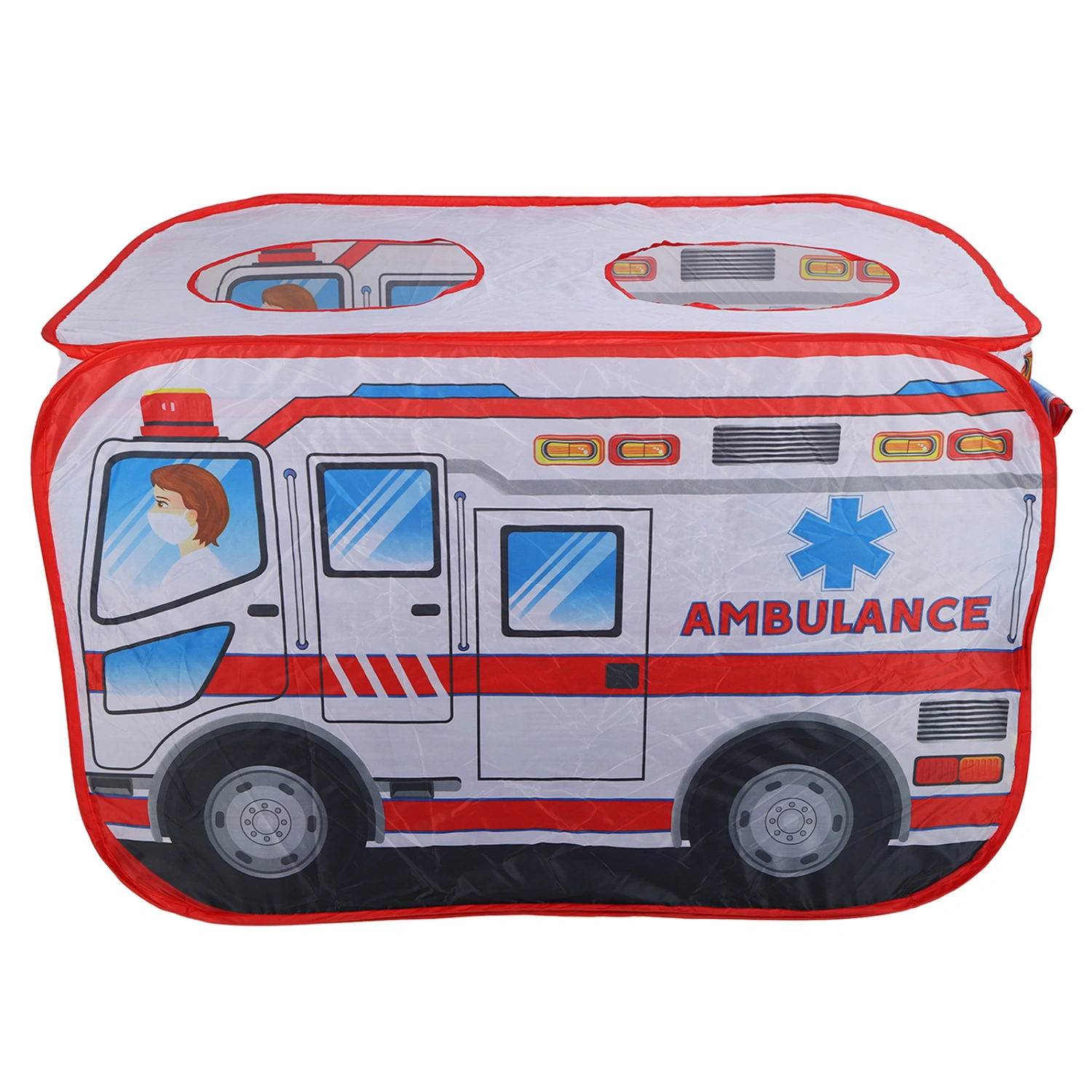 Children's Folding Tent Indoor Outdoor Game Playhouse Ambulance Folding Pop Up Toy Tent