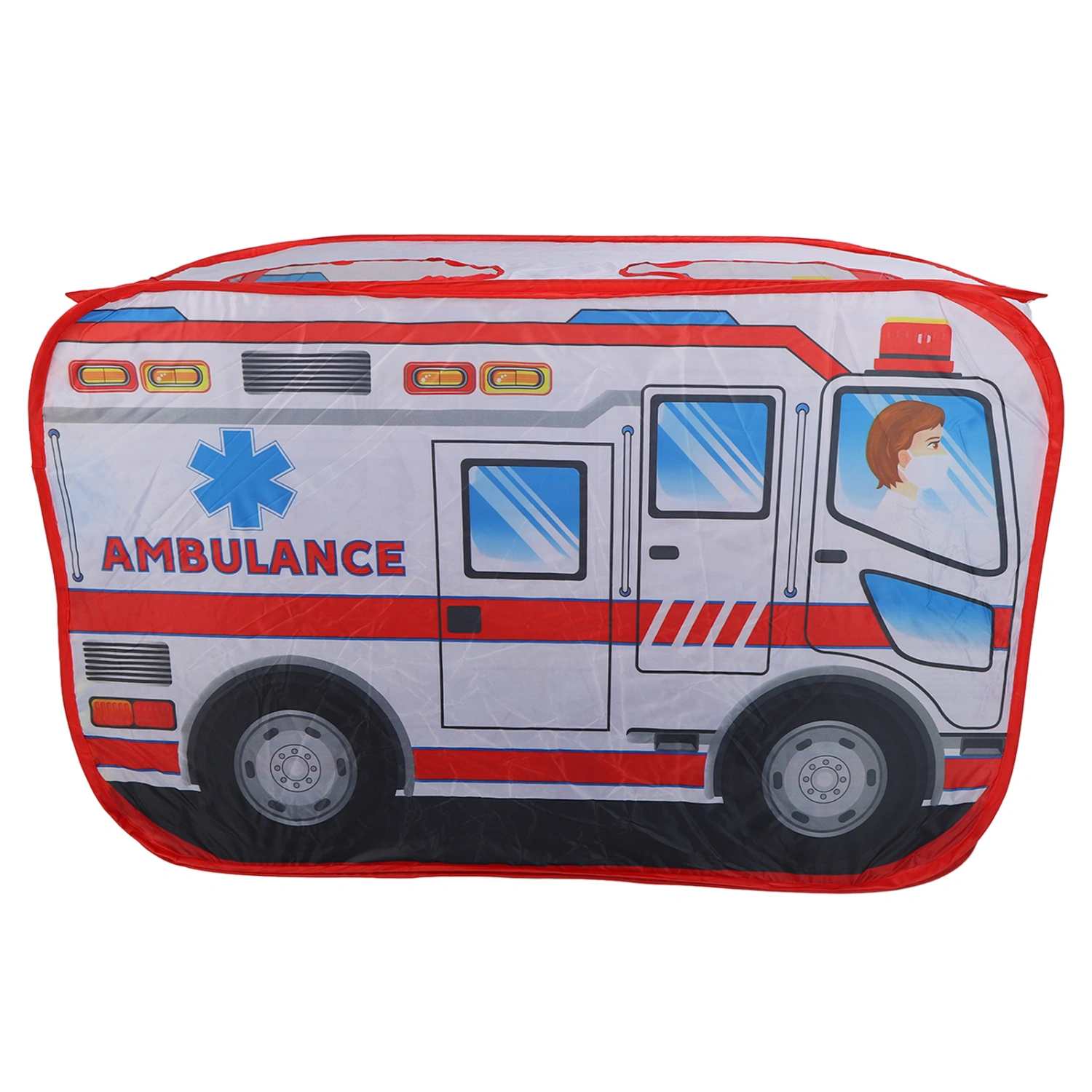 Children's Folding Tent Indoor Outdoor Game Playhouse Ambulance Folding Pop Up Toy Tent