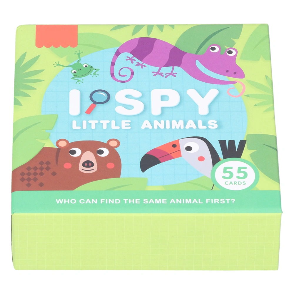 55pcs Animal Matching Game Cards Puzzles Book Interactive Toys Fast Memory for 3 Years Up ChildrenAnimal Matching