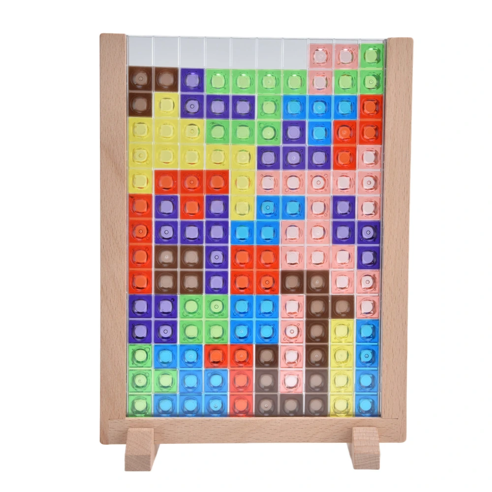 Puzzle Blocks Children Wooden Colorful Interactive Jigsaw Blocks Educational Toy Board Game Gift