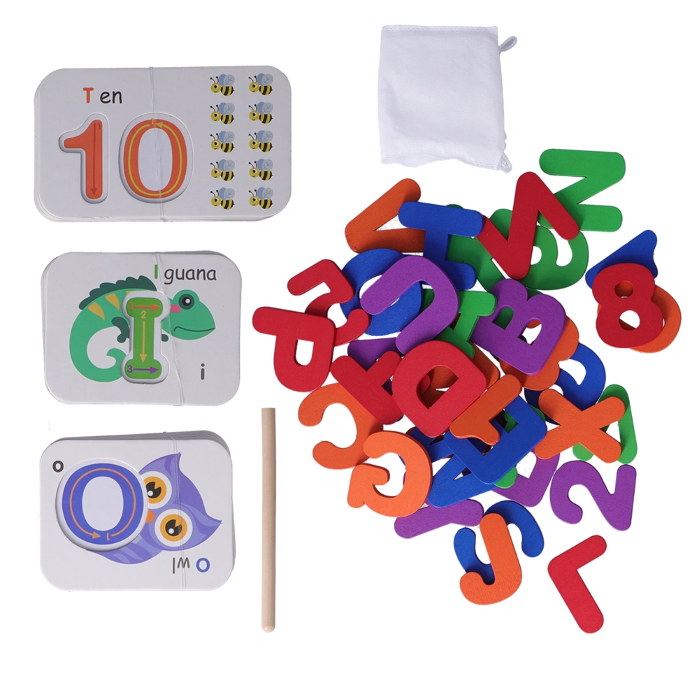 Number and Alphabet Flash Cards Set Children Matching Letter Cards Set for ToddlersOhye‑Alphanumeric Matching Board