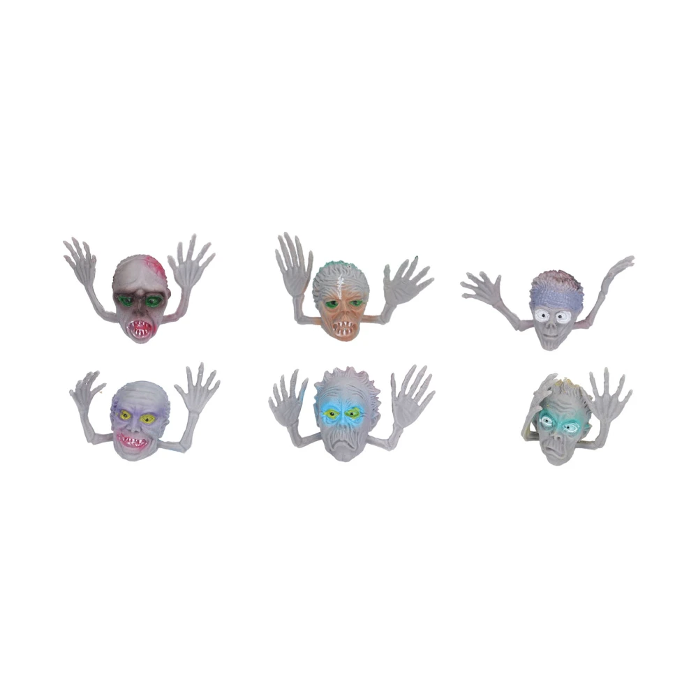 6pcs Mini Monster Finger Puppets Cute Funny Cartoon Interactive Halloween Finger Toys for Kids