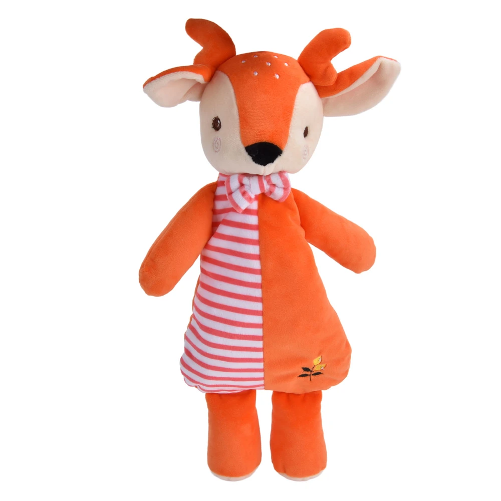 Soft Baby Doll Cute Animal Shape Safe Colorful Plush Baby Doll for Babies Sleeping Acompany Emotional ComfortSika Deer