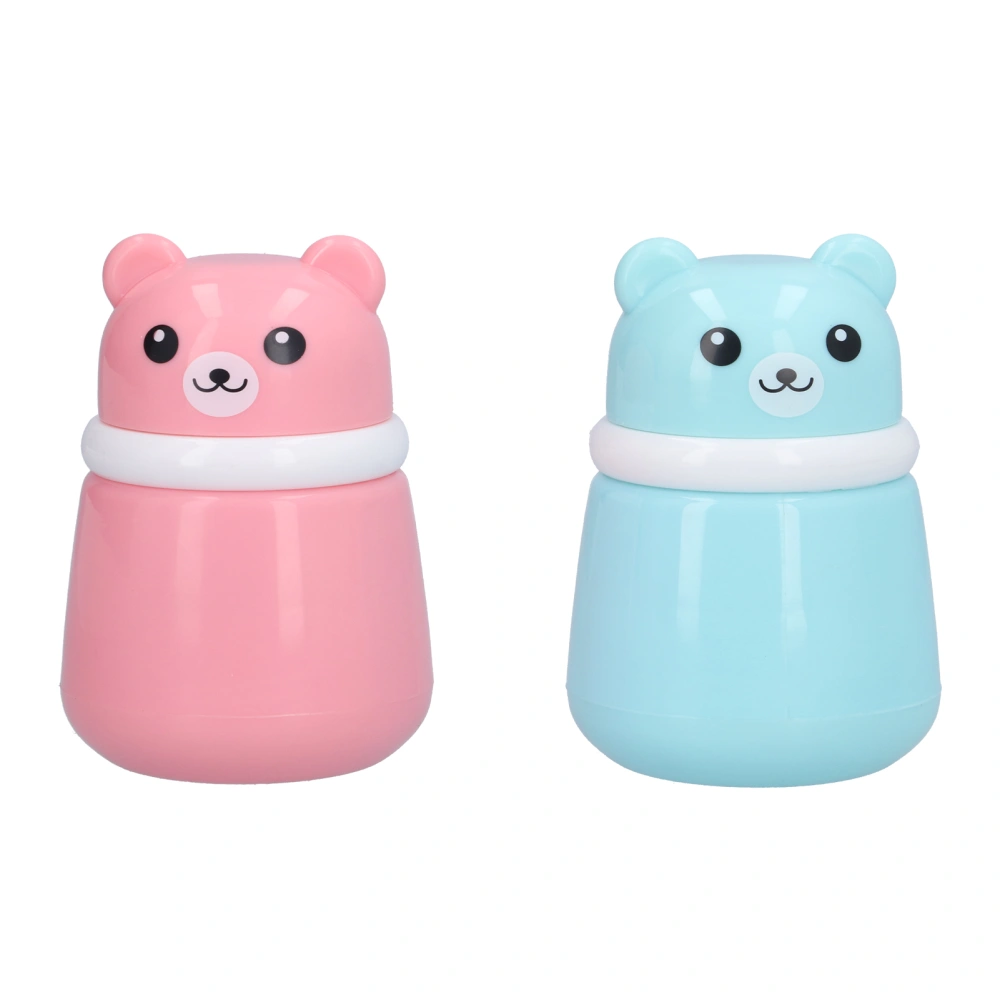 2 Pcs Cartoon Bear Powder Puff Box Empty After Bath Puff Box Body Powder Container for Home TravelCartoon Bear