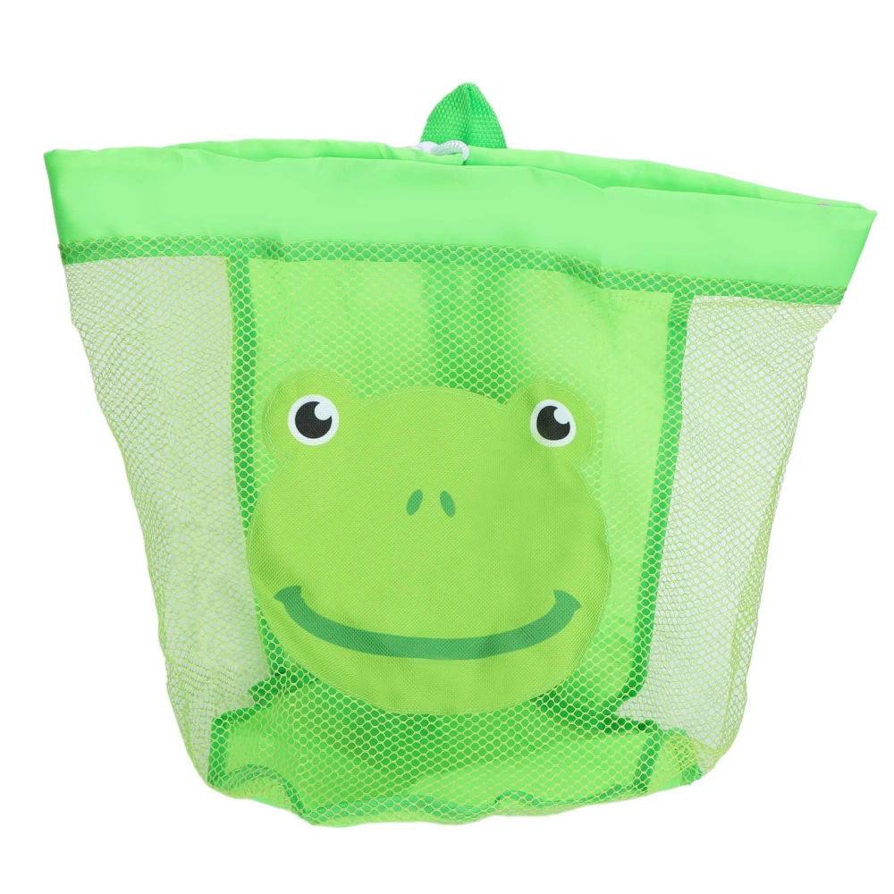 Kids Toy Storage Bag Extra Large Mesh Breathable Collapsible Beach Bag with Shoulder StrapGreen