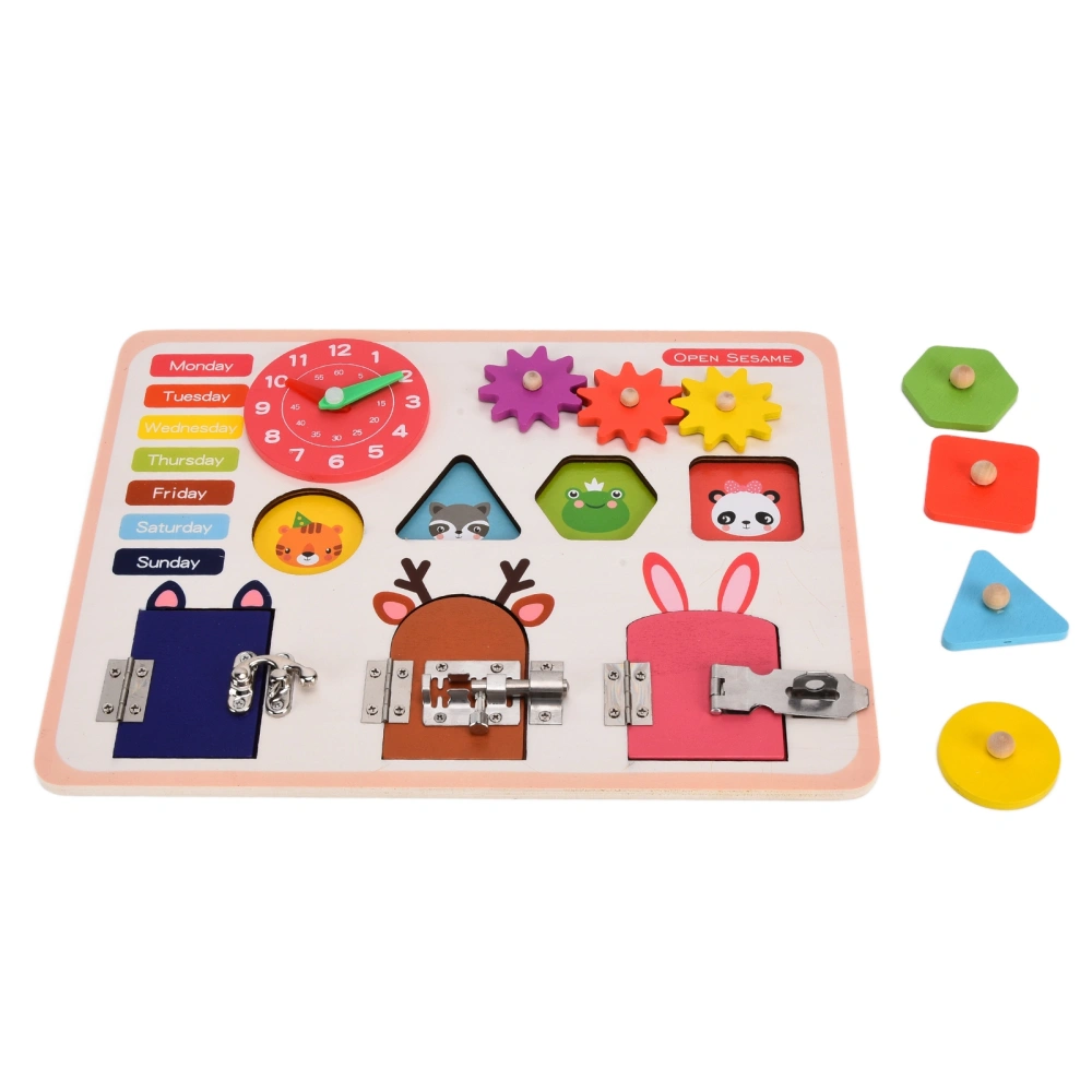 Busy Board Preschool Educational Learning Montessori Toy for Basic Life Skills and Fine Motor Activity(JQN- Smart Fun Busy Board )