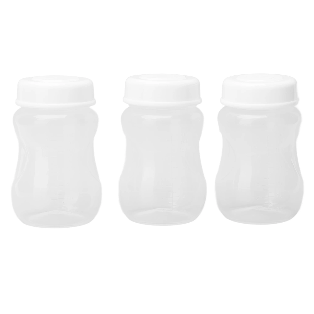 3PCS Milk Storage Cup PP Wide Mouth Sealed Breast Milk Storage Bottle Container for Baby