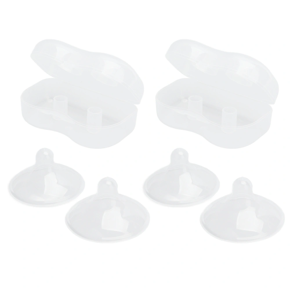 2 Set Transparent Nipple Shield Liquid Silicone Breastfeeding Protective Cover for Puerpera