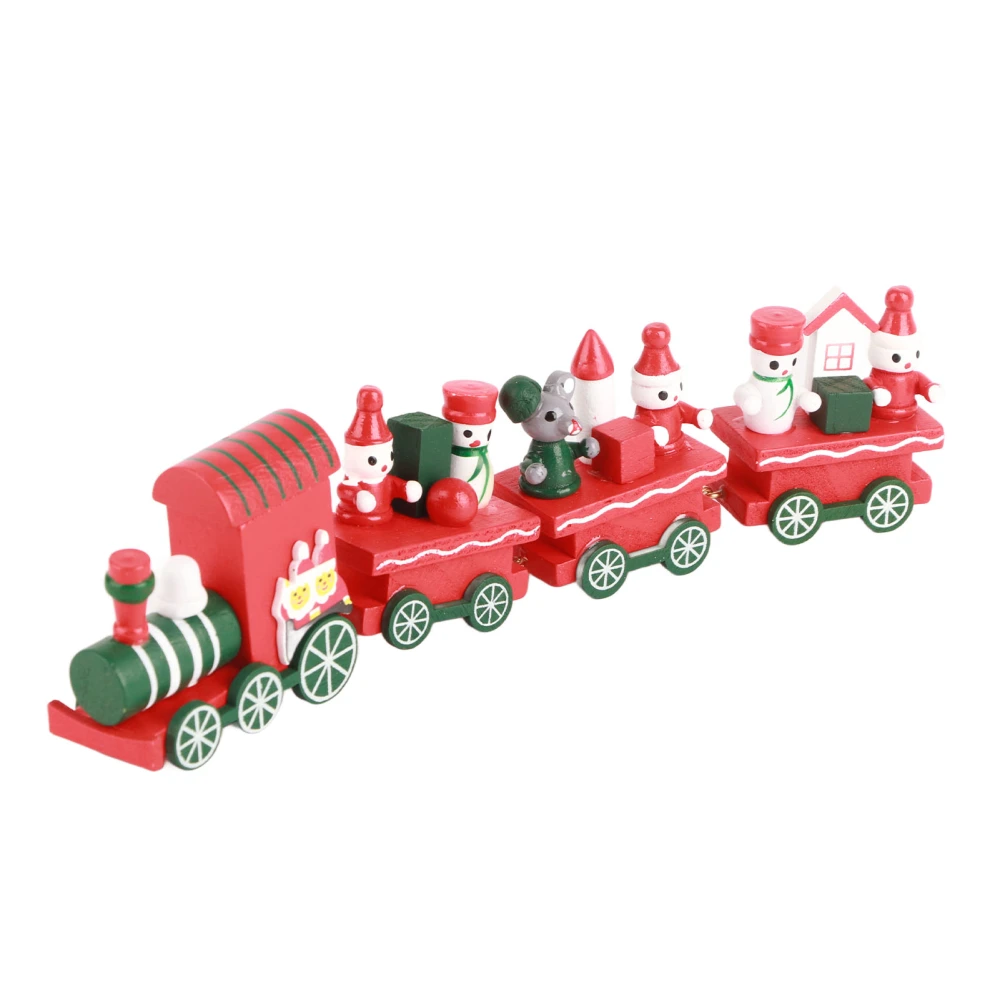 Christmas Train Toys Set Miniature Color Cartoon Christmas Train Model for Kids Boys GirlsC