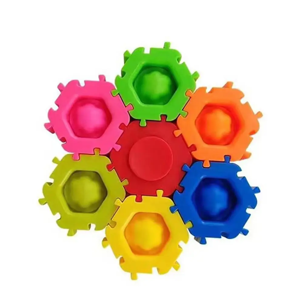 Press Bubble Building Block Splicing Toy Educational Toys Autism Special Needs Stress Reliever Silicone Decompression Toys for Kids and Adults