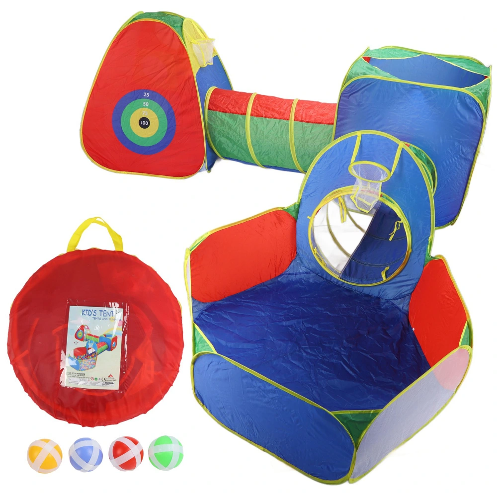 5 in 1 Kids Play Tent Set Portable Foldable Crawling Tunnel Children Indoor Outdoor Playhouse