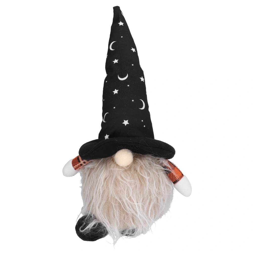 Halloween Dwarf Create Ambience Environmentally Friendly Materials Standing Dwarf Doll with Light for Party Kids GiftSilk Hat