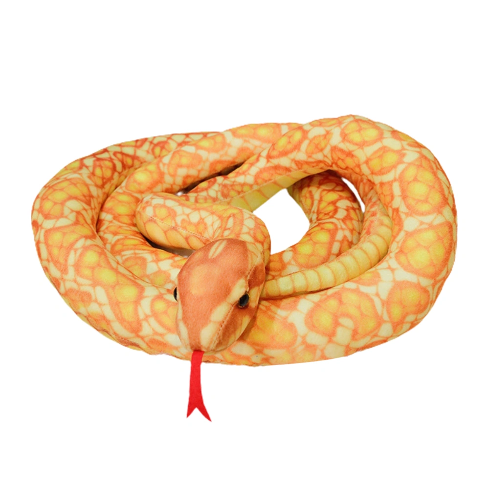 200cm Simulation Stuffed Python Children s Toy Plush Animal Snake Toy Home Decoration Gift for Kids and Friends