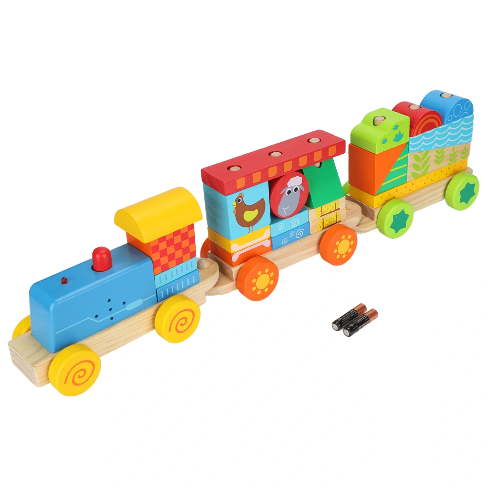 Wooden Sorter Train Toddler Toys Shape Stacking Blocks Games Puzzle Educational ToysWood