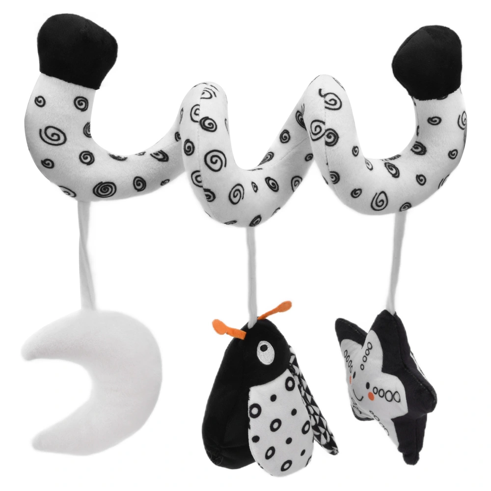 Baby Spiral Wrap Crib Bed Toy Black White Stroller Car Seat Hanging Plush Rattle Toy#2