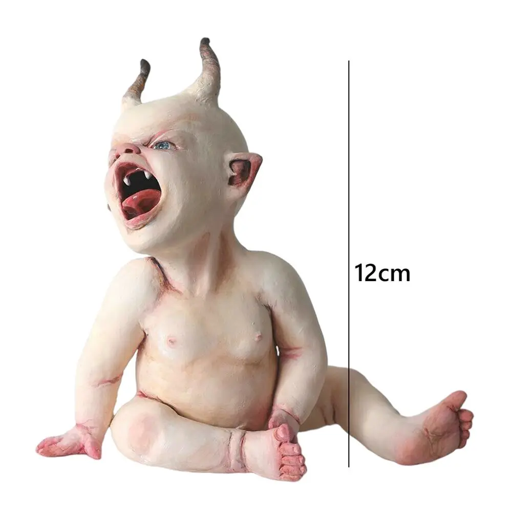 Halloween Scary Ghost Baby Doll Resin Statue Craft Halloween Haunted House Decoration