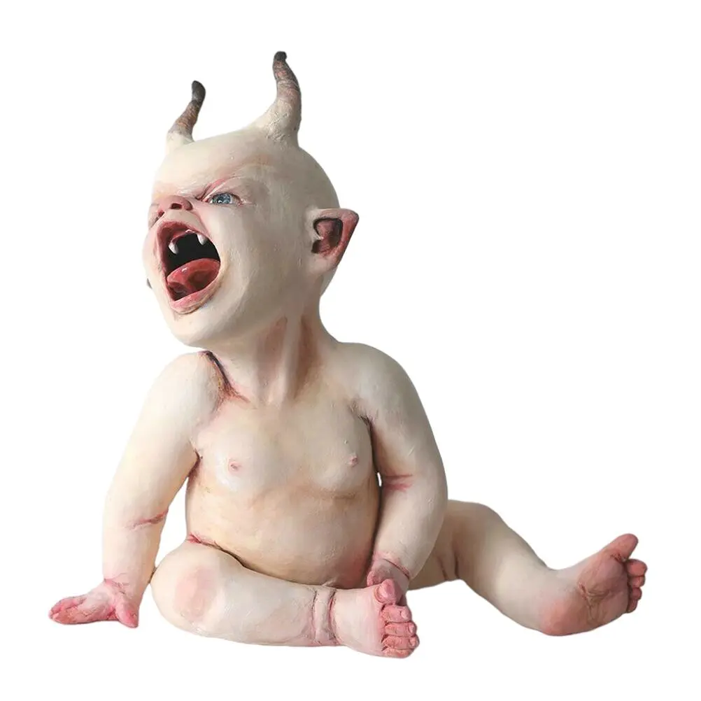 Halloween Scary Ghost Baby Doll Resin Statue Craft Halloween Haunted House Decoration