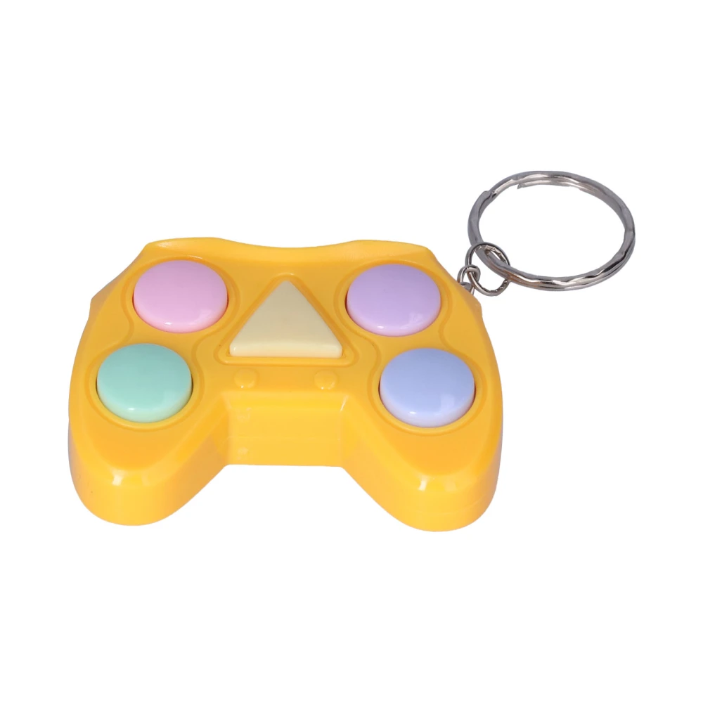 Mini Game Machine Keychain Portable Game Console Stress Relief Keychain for Kids Children AdultsYellow