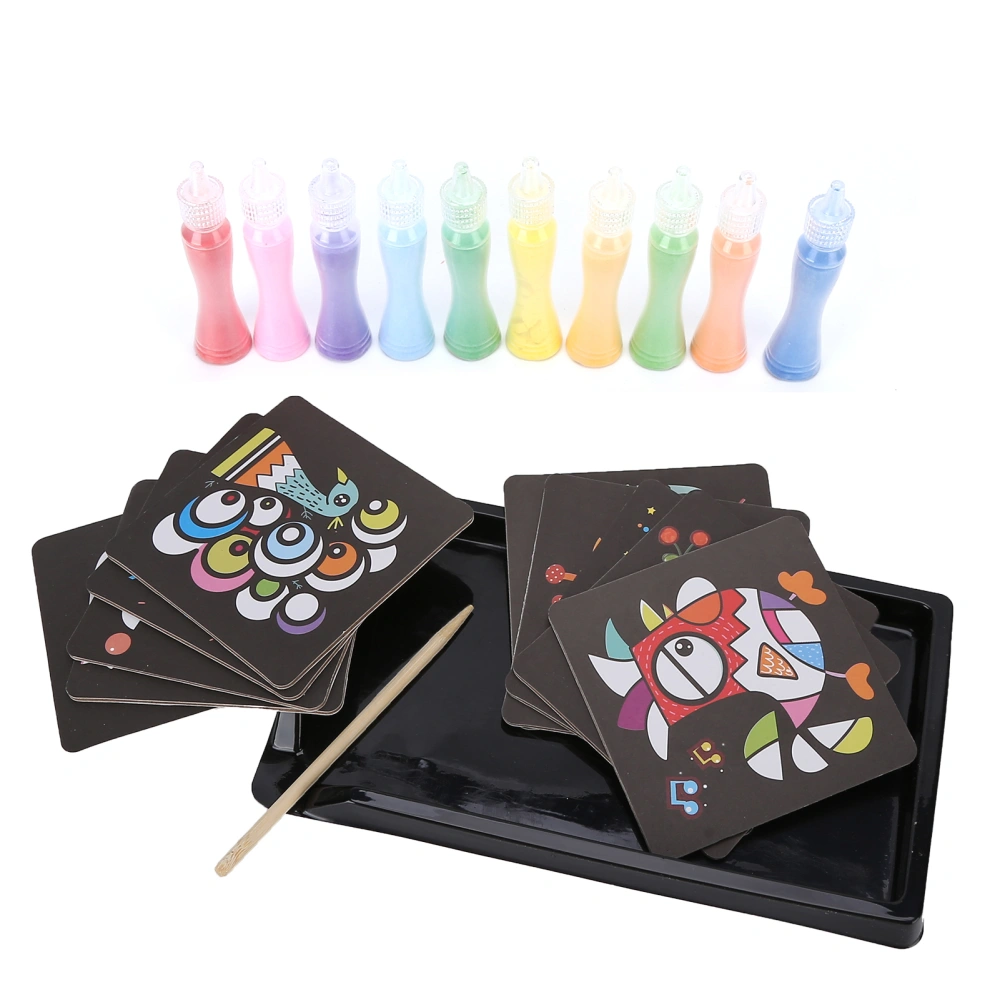 Sand Art Painting Cards Set DIY Colored Sand Art Kit Educational Art Toy for Children